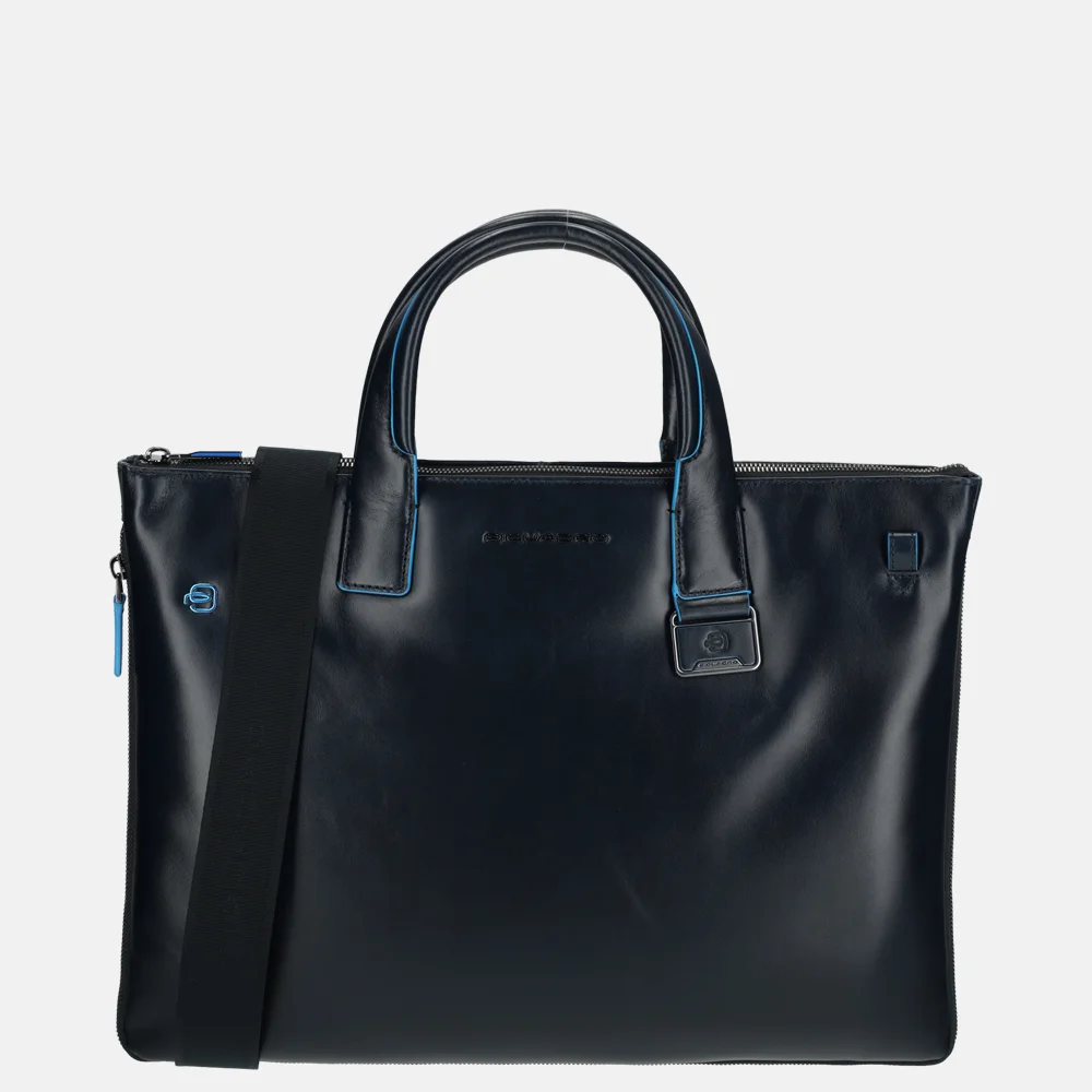 Piquadro laptoptas blauw